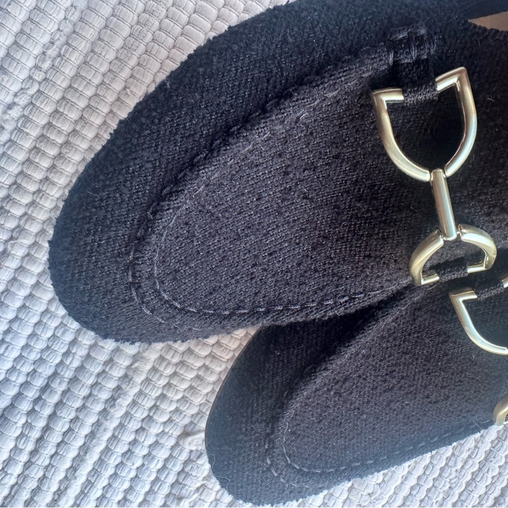 Rothy’s Black Loafer Mule Slip On Horsebit Flat Sz 6.5 Missing Insole - Picture 5 of 7